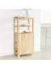 SoBuy Esszimmerhochschrank in Naturholz - (W) 59 x (H) 126 x (L) 68 cm