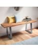 FineBuy Sitzbänk in Braun / Akazie / 120x40x46