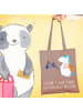 Mr. & Mrs. Panda Einkaufstasche Aus Fehlern lernen mit Spruch in Braun Pastell