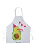 Mr. & Mrs. Panda Schürze Avocado Party Zeit ohne Spruch in Weiß
