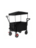 relaxdays Bollerwagen in Schwarz - (B)54 x (H)131 x (T)97 cm