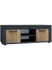 VCM  Holz TV Lowboard Möbel Fernsehschrank Usilo L in Anthrazit / Honig-Eiche