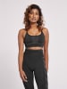 Hummel Hummel Top Hmlmt Yoga Damen Atmungsaktiv Feuchtigkeitsabsorbierenden Nahtlosen in BLACK/ASPHALT MELANGE