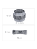 relaxdays Mörser mit Stößel in Grau - Ø 12,5 cm