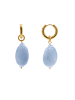 Steel_Art Creole mit Anhänger Dione goldfarben in blau