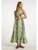 IZIA Damen Maxikleid Mit Schlangenprint in Grün Mehrfarbig
