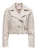 ONLY Lederjacke in Pumice Stone