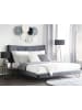 Beliani Doppelbett LANNION in Grau/Schwarz - (W) 183 x (H) 117 x (L) 223 cm