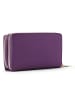 Lazarotti Bologna Leather XL Double Zip-Around Geldbörse RFID Leder 20 cm purple