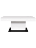 58 aufm Kessel COUCHTISCH Höhenverstellbar Else 1 110x59x60 Holzwerkstoff Ice White