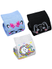 TupTam Mädchen Knielange Socken Gemustert 3er Pack in schwarz/blau