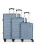 Worldpack New York 2.0 4 Rollen Kofferset 3-teilig blue-metallic