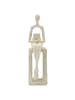 Mauro Ferretti Statuette aus cremefarbenem Kunstharz, 8,5 x 6,5 x 24 cm