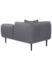 Beliani Chaiselongue CHEVANNES in Grau/Schwarz - (W) 138 x (H) 74 x (L) 77 cm