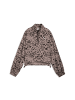 Puma Trainingsjacke "Ess Graphic Animal Relaxed Aop Woven Half-Zip" in Beige
