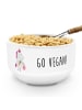 Mr. & Mrs. Panda Müsli Schüssel Einhorn Vegan mit Spruch in Weiß