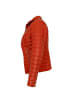 JILANI Stepplederjacke Lammnappa in Tomatenrot