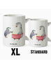 Mr. & Mrs. Panda Tasse mit Henkel Pinguin mit Kind ohne Spruch in Weiß