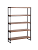 Beliani Bücherregal TIFTON in Braun/Schwarz - (W) 100 x (H) 155 x (L) 30 cm