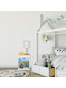 relaxdays Kinder-Nachttisch "Seemann" in Weiß/ Blau - (B)32 x (H)41 x (T)31 cm