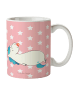 Mr. & Mrs. Panda Kaffeetasse Einhorn Schnuller ohne Spruch in Rot Pastell
