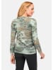 GOLDNER Kurzgröße:  Leichtes Druckshirt mit Allover-Design in salbei / gemustert