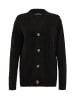 Threadbare Strickjacke THB Tanzanite Cable Button Up Cardigan Black in Schwarz