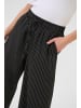 Kaffe Casual Hose KAeliana Loose fit in Black / Chalk Pinstripe