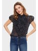 SAINT TROPEZ Kurzarm-Bluse LiljaSZ Slim fit in Night Sky Dot