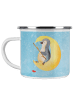 Mr. & Mrs. Panda Tasse Emaille Pinguin Mond ohne Spruch in Eisblau