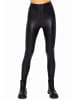 SASSYCLASSY Thermo Leggings in Lederoptik in Schwarz