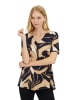 Betty Barclay Tunika-Bluse mit V-Ausschnitt in Dark Blue/Beige