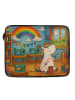 Mr. & Mrs. Panda Laptop Tasche Einhorn Näherin Design ohne Spruch in Weiß