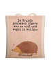 Mr. & Mrs. Panda Tragetasche Igel Herzen Design mit Spruch in Weiß