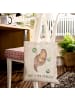 Mr. & Mrs. Panda Schultertasche Otter Seerose mit Spruch in Grau Pastell