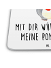 Mr. & Mrs. Panda Gläseruntersetzer Pinguin Pommes mit Spruch in Weiß