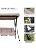 Outsunny Hollywoodschaukel 200L x 125B x 170H cm Beige+Schwarz
