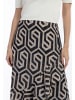 faina Damen Midirock in Schwarz Beige