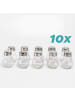 relaxdays 10x Salz- und Pfefferstreuer in Transparent/ Silber - 50 ml