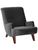 58 aufm Kessel Sessel Kajsa 71x80x101 Bezug Samtvelours Buche nussbaum/anthrazit
