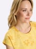 Sieh an! Kurzarmshirt in gelb-ocker-bedruckt