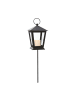 STAR Trading Grablaterne ,Serene mit LED-Kerze, Batterie und Timer, schwarzes Metal