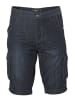 KOROSHI DENIM CARGO SHORTS in blau
