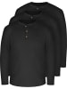 normani 3x Herren Langarmshirts Neuville in Schwarz