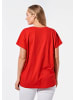 GOLDNER Luftiges Shirt mit schmaler Blende in rot
