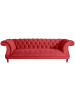 58 aufm Kessel CHESTERFIELD Sofa 3-Sitzer Kaylin Samtvelours rot