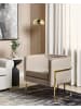 Beliani Sessel SIRKKA in Beige/Gold - (W) 72 x (H) 71 x (L) 70 cm