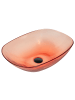 Beliani 2-tlg Waschbecken MOENGO in Transparent/Rot