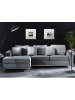 Beliani 4-tlg Ecksofa OSLO in Grau