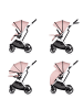 Chipolino Kombikinderwagen Aurora 3 in 1 in rosa